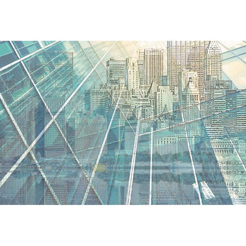 Cityworks VI White Modern Wood Framed Art Print by Hunziker, Steve