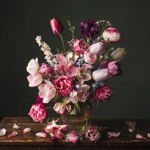 Spring Has Come  II Black Ornate Wood Framed Art Print with Double Matting by McLean, Leah