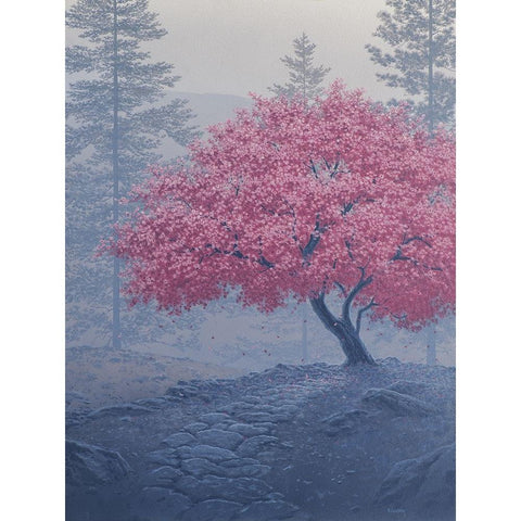 A Tree of a Different Color  II Black Modern Wood Framed Art Print with Double Matting by Courtney, Richard