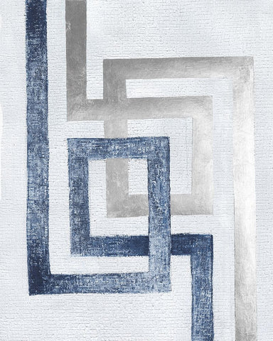 Transversal II White Modern Wood Framed Art Print with Double Matting by Lam, Vanna