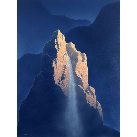 Solitude Mountain I White Modern Wood Framed Art Print by Courtney, Richard