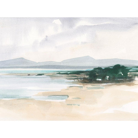 Beach Inlet I White Modern Wood Framed Art Print by Harper, Ethan