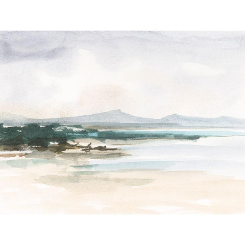 Beach Inlet II Black Modern Wood Framed Art Print by Harper, Ethan