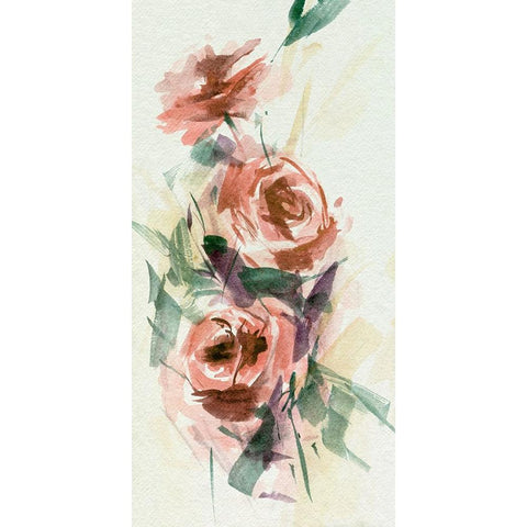 Rosa Flora IV White Modern Wood Framed Art Print by Wang, Melissa