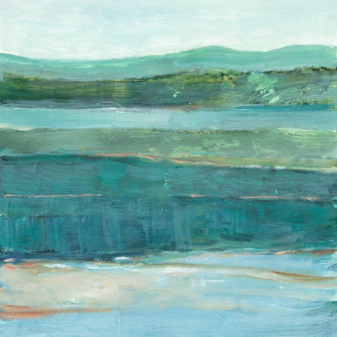 Layered Fields II Gold Ornate Wood Framed Art Print with Double Matting by Harper, Ethan