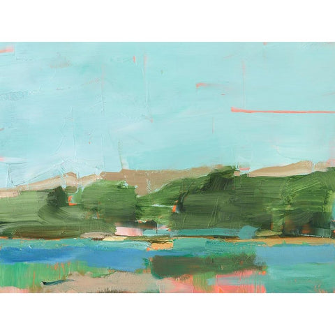 Spring River Crossing II Gold Ornate Wood Framed Art Print with Double Matting by Harper, Ethan