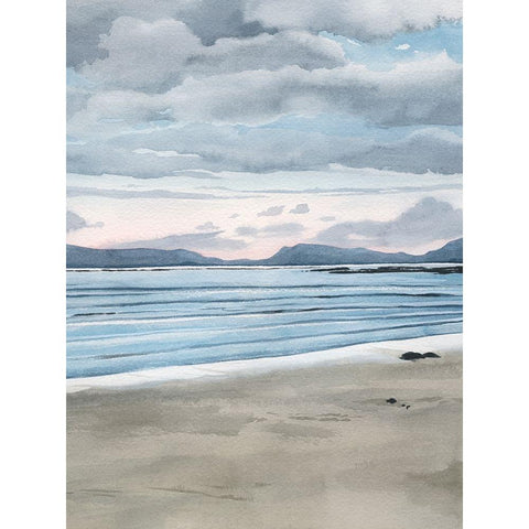 Twilight Coast II Black Modern Wood Framed Art Print with Double Matting by Popp, Grace