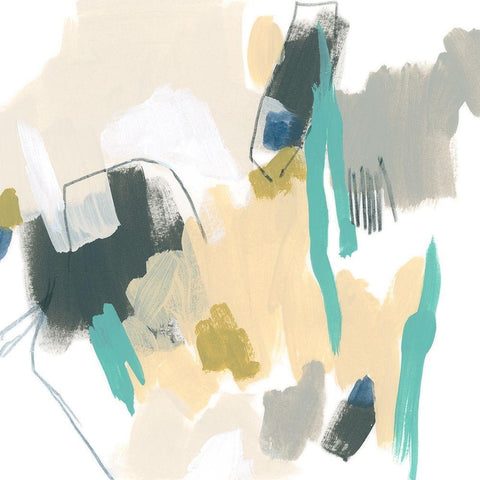 Strike Reflection I White Modern Wood Framed Art Print by Vess, June Erica