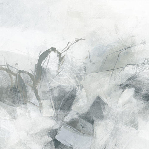 Stone Mist I Black Modern Wood Framed Art Print by Vess, June Erica