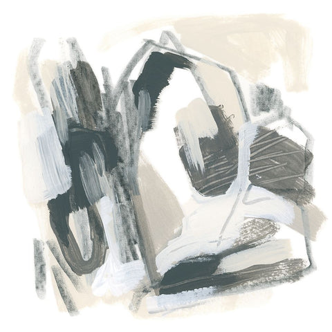 Neutral Capacity I Black Ornate Wood Framed Art Print with Double Matting by Vess, June Erica