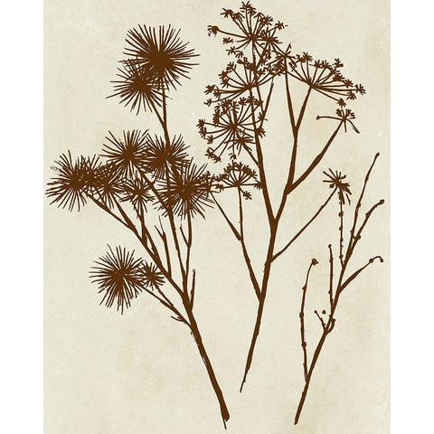 Spray Silhouettes I White Modern Wood Framed Art Print by Vision Studio