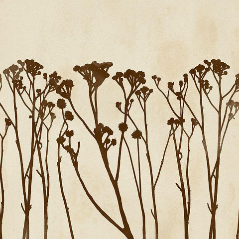 Garden Silhouette LIneup I Gold Ornate Wood Framed Art Print with Double Matting by Vision Studio