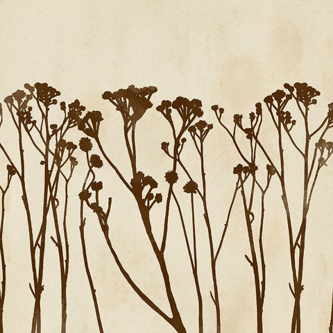 Garden Silhouette LIneup I Black Ornate Wood Framed Art Print with Double Matting by Vision Studio