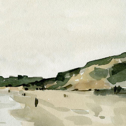 Custom Beachside Walk I White Modern Wood Framed Art Print by Caroline, Emma