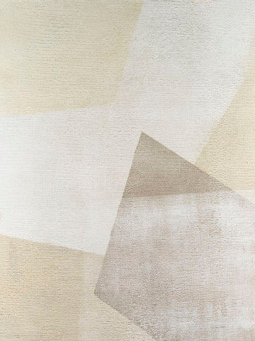 Textured Chiffon I White Modern Wood Framed Art Print with Double Matting by Lam, Vanna