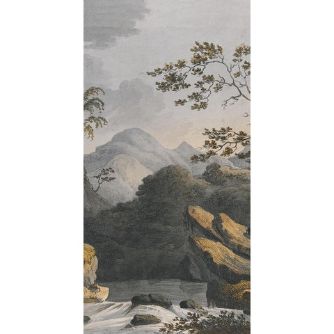 Chinese Landscape II Gold Ornate Wood Framed Art Print with Double Matting by Haase, Andrea