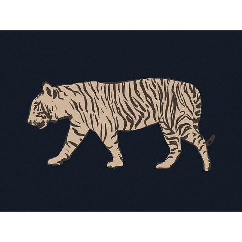 Big Jungle Cats II White Modern Wood Framed Art Print by Barnes, Victoria