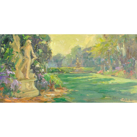 Lake Region White Modern Wood Framed Art Print by Stevens, Allayn