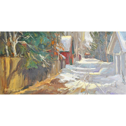 Neighborhood Drive Gold Ornate Wood Framed Art Print with Double Matting by Stevens, Allayn