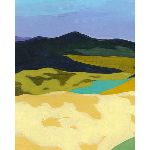 Sun Dappled Mountains I Black Modern Wood Framed Art Print by Popp, Grace