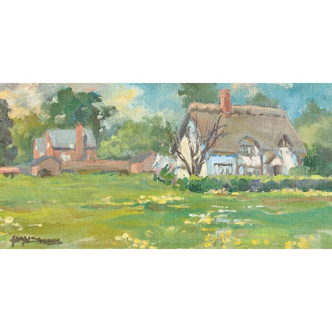 French Farmhouse Black Modern Wood Framed Art Print with Double Matting by Stevens, Allayn
