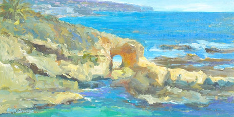 Coastal Gateway White Modern Wood Framed Art Print with Double Matting by Stevens, Allayn
