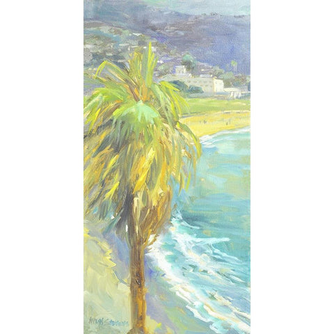 Palm Sway Black Modern Wood Framed Art Print by Stevens, Allayn