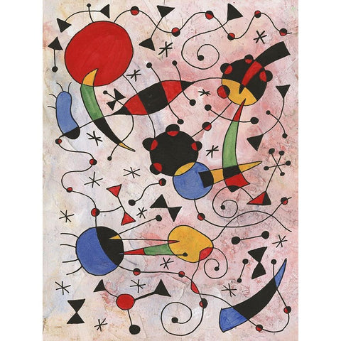 Miro Memoirs I Black Modern Wood Framed Art Print by Willett, Michael
