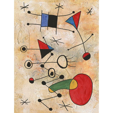 Miro Memoirs III Gold Ornate Wood Framed Art Print with Double Matting by Willett, Michael