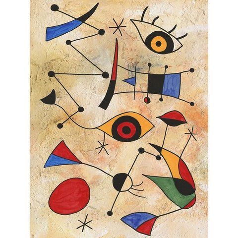 Miro Memoirs IV Gold Ornate Wood Framed Art Print with Double Matting by Willett, Michael