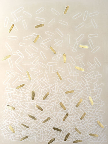 Capsules I White Modern Wood Framed Art Print with Double Matting by Lam, Vanna