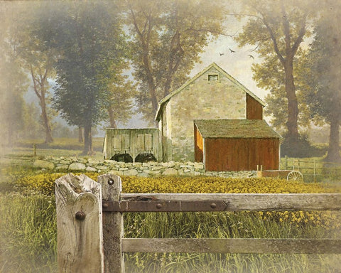 Time Honored II White Modern Wood Framed Art Print with Double Matting by Hunziker, Steve