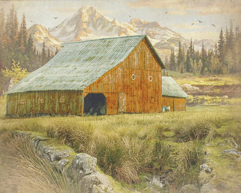 Time Honored III White Modern Wood Framed Art Print with Double Matting by Hunziker, Steve