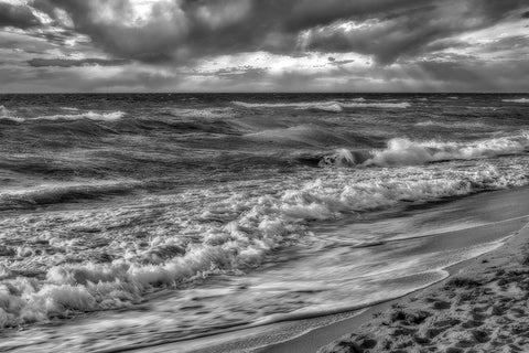 Hollywood Beach Florida  I Black Ornate Wood Framed Art Print with Double Matting by Kearney, Franklin