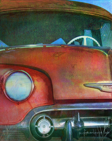 Rust Bucket Black Ornate Wood Framed Art Print with Double Matting by Vest, Chris