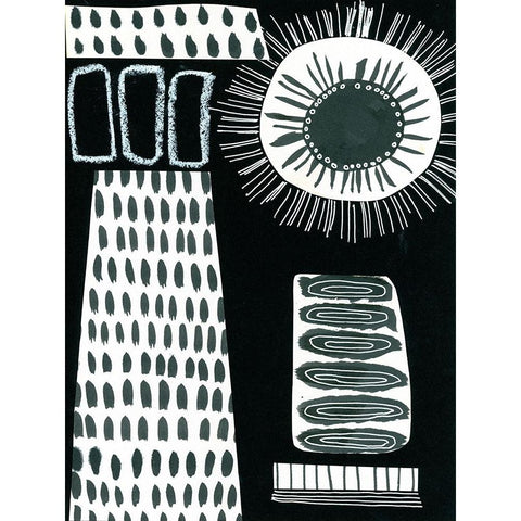 BAndW Fun I Black Modern Wood Framed Art Print by Moore, Regina