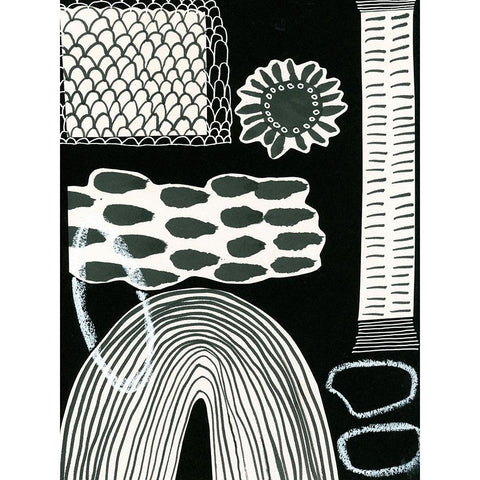 BAndW Fun V Black Modern Wood Framed Art Print by Moore, Regina