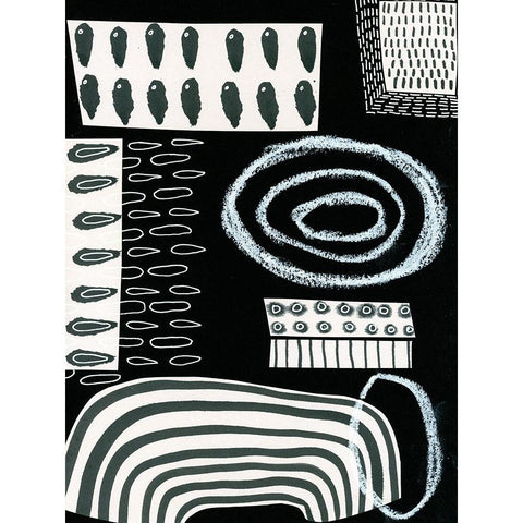 BAndW Fun VI White Modern Wood Framed Art Print by Moore, Regina
