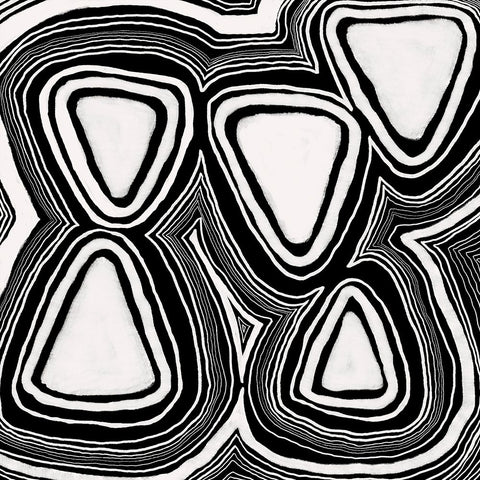 Dizziness V Black Ornate Wood Framed Art Print with Double Matting by Moore, Regina