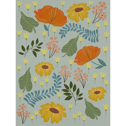 Pick A Daisy I White Modern Wood Framed Art Print by Moore, Regina