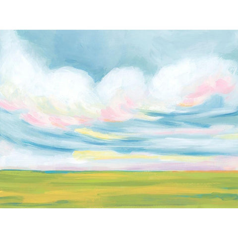 Dreamy Fields I Black Modern Wood Framed Art Print with Double Matting by Vess, June Erica