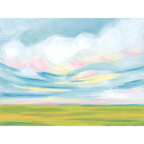 Dreamy Fields II Black Modern Wood Framed Art Print with Double Matting by Vess, June Erica