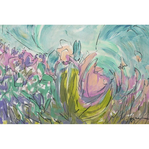 Heart Dance Black Modern Wood Framed Art Print by Fagan, Dorothy