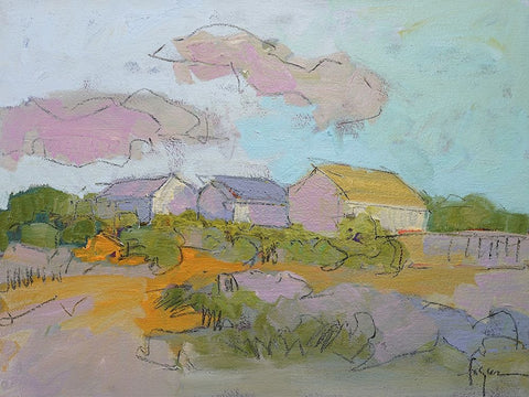 Shine on Me Black Ornate Wood Framed Art Print with Double Matting by Fagan, Dorothy