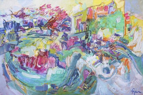 Tango in the Heartland Black Ornate Wood Framed Art Print with Double Matting by Fagan, Dorothy