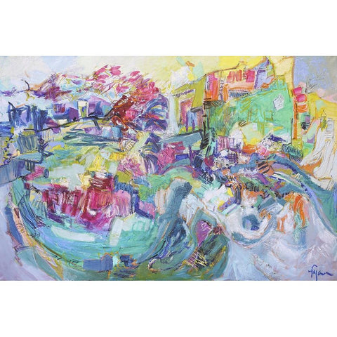 Tango in the Heartland Black Modern Wood Framed Art Print by Fagan, Dorothy