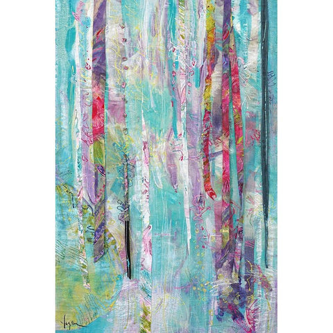Bloom Shimmer Sparkle  I Gold Ornate Wood Framed Art Print with Double Matting by Fagan, Dorothy