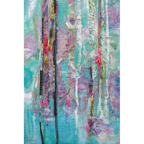 Bloom Shimmer Sparkle  II Gold Ornate Wood Framed Art Print with Double Matting by Fagan, Dorothy