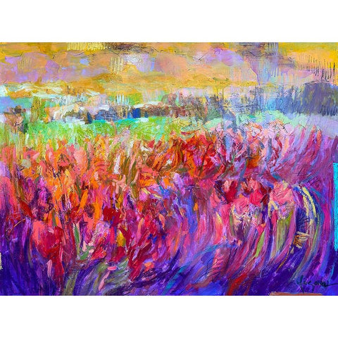 Iris Essence Black Modern Wood Framed Art Print by Fagan, Dorothy