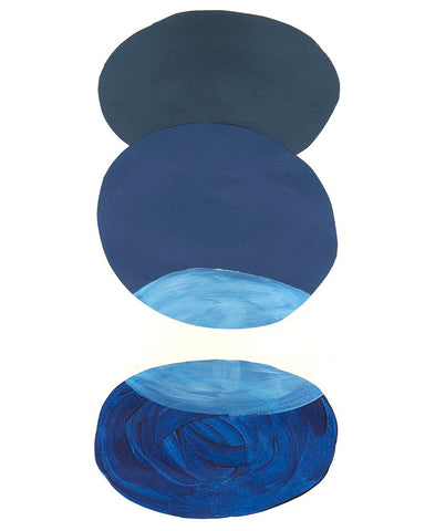 Ultramarine Orbs IV Black Ornate Wood Framed Art Print with Double Matting by Willett, Michael